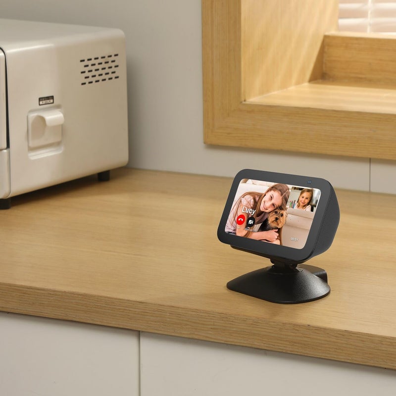 Dianves Adjustable Stand for Echo Show 5 (3rd Gen)， Tilt + Swivel Stand Multi Angle Rotation Magnetic Anti-Slip Base for Show 5,Rotatable All Around Compatible with Mobile Phones - Image 4